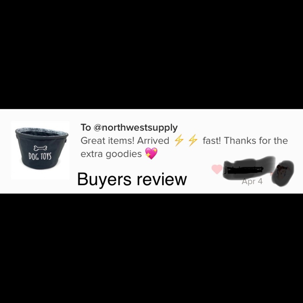 Dog Toy Storage Round Black Bin 9”x14”x12” NEW - Picture 5 of 5